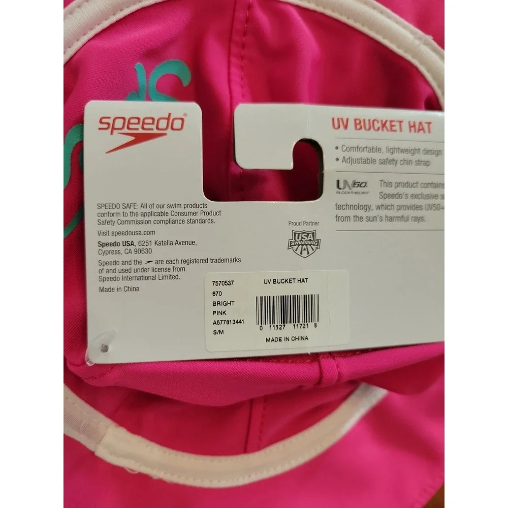 Speedo UV Bucket Hat S/M Bright Pink Beach Kid Sized 6 to 12 Months Beach